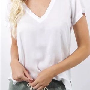 NWOT Cloth & Stone White V Neck Blouse